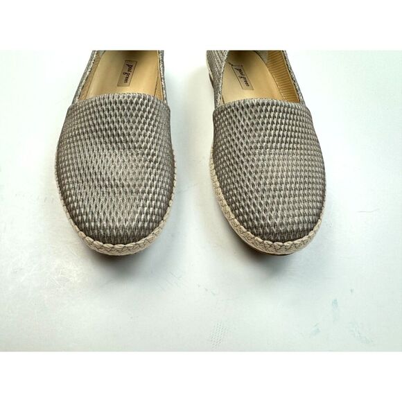 Paul Green Layla Espadrille Flats Women 3.5 US 6 EUC Textured Leather Beige Gray - Picture 12 of 15